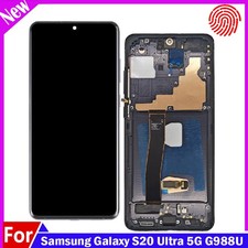 New For Samsung Galaxy S20 Ultra 5G SM-G988U OLED Display LCD Touch Screen Frame