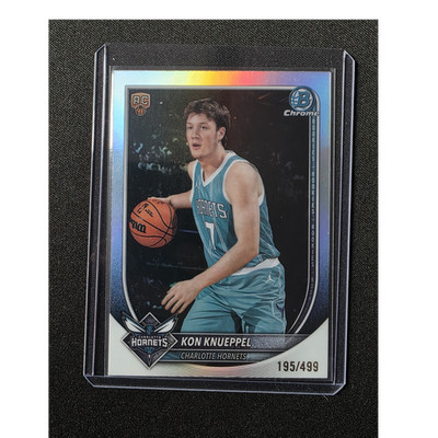 TOPPS BOWMAN CHROME 2025 KON KNUEPPEL #BCV-4 ROOKIE REFRACTOR 195/499 HORNETS