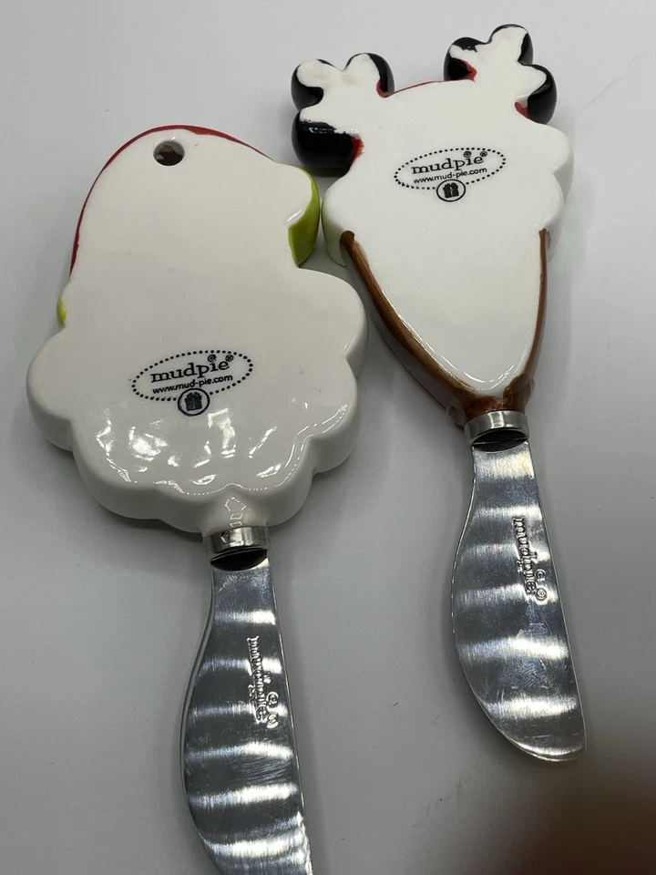 NUEVO SIN ETIQUETAS - Esparcidores de Papá Noel y Reno Mud Pie. Amargo / Queso Foto 2 de 4