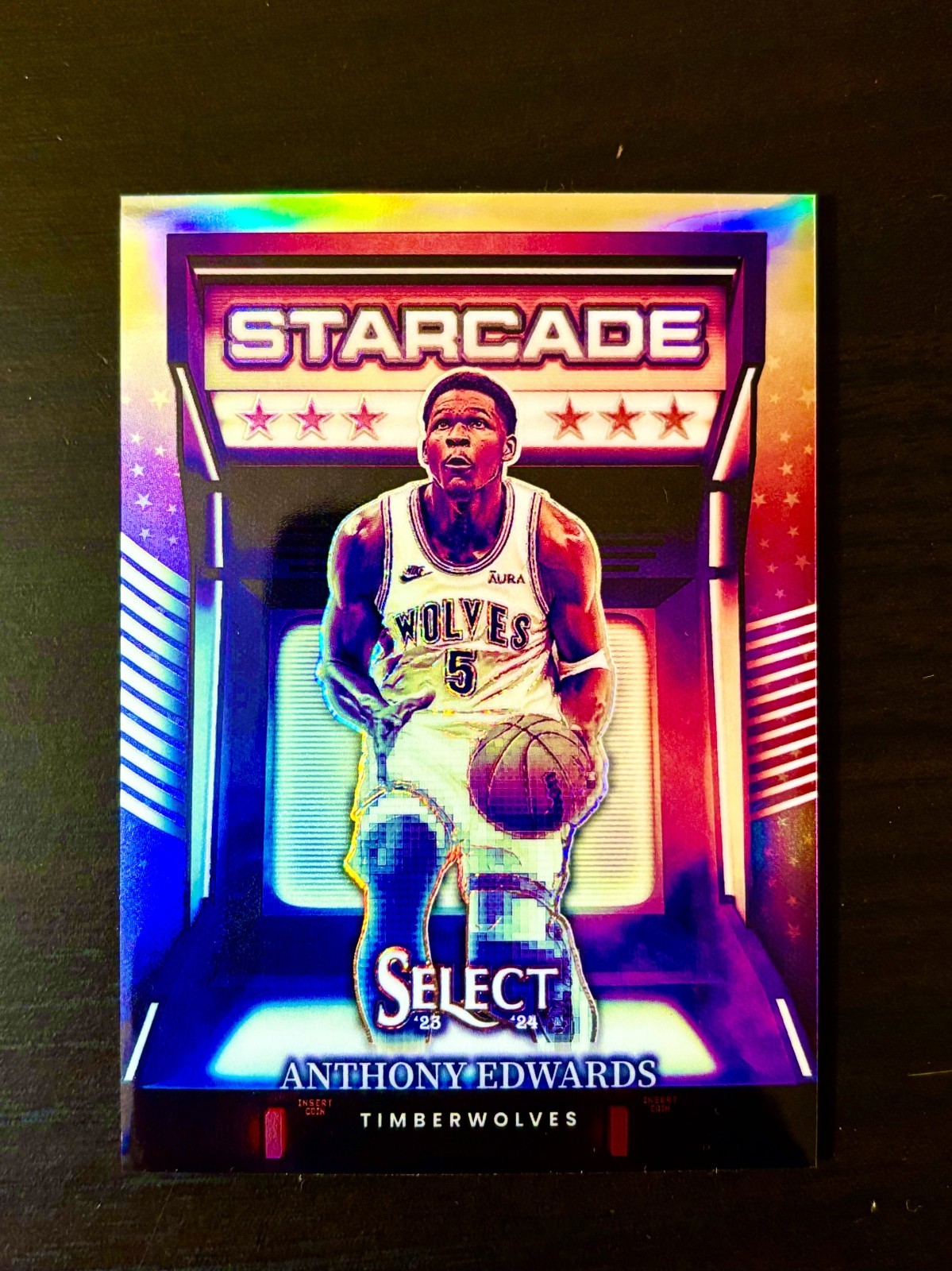 Anthony Edwards 2023-24 Select Starcade Case Hit SP #4 Minnesota Timberwolves
