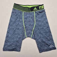 Adidas Techfit Men's Blue/Green Compressions Shorts Sz M EXCELLENT CONDITION  