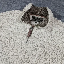 True Grit American Outdoor Sherpa Mens Med Pullover 1/4 Zip Sherpa Fleece Jacket
