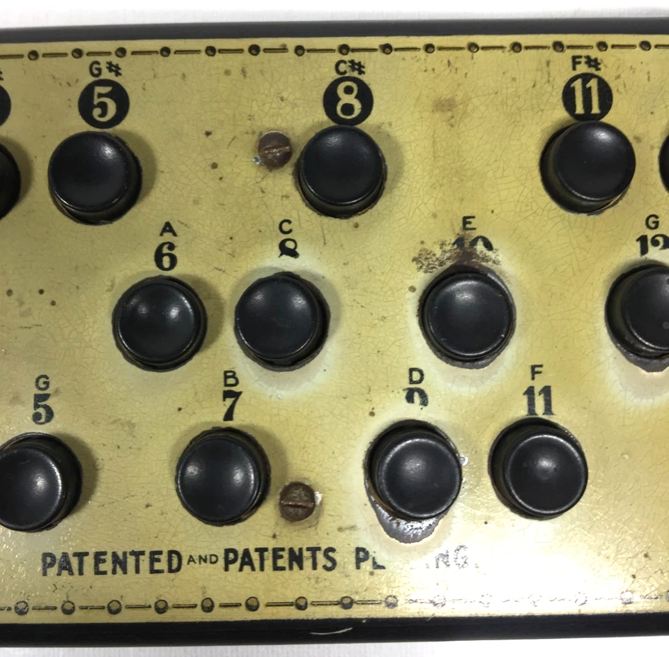 ¿Vintage años 40? CUBIERTA BARRA ACORDES MADERA Y METAL Oscar Schmidt? Autoharp Auto Harp Foto 4 de 4