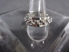 Unisex Stainless Steel Silver Spinner Band Ring , Size 11, 7 mm Wide, MIP