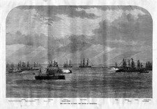 war Spain battle Escombrera ships Schiffe Krieg Espana Spanien antique print