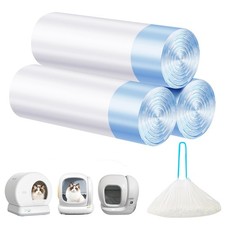 Cat Litter Bags 60 Count, 21.65"x11.8" Drawstring Close Litter Box Liners for...