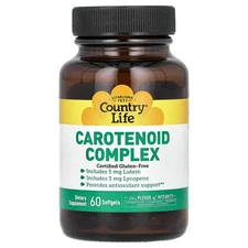 Country Life Carotenoid Complex 60 Softgels Gluten-Free, GMP Quality Assured,