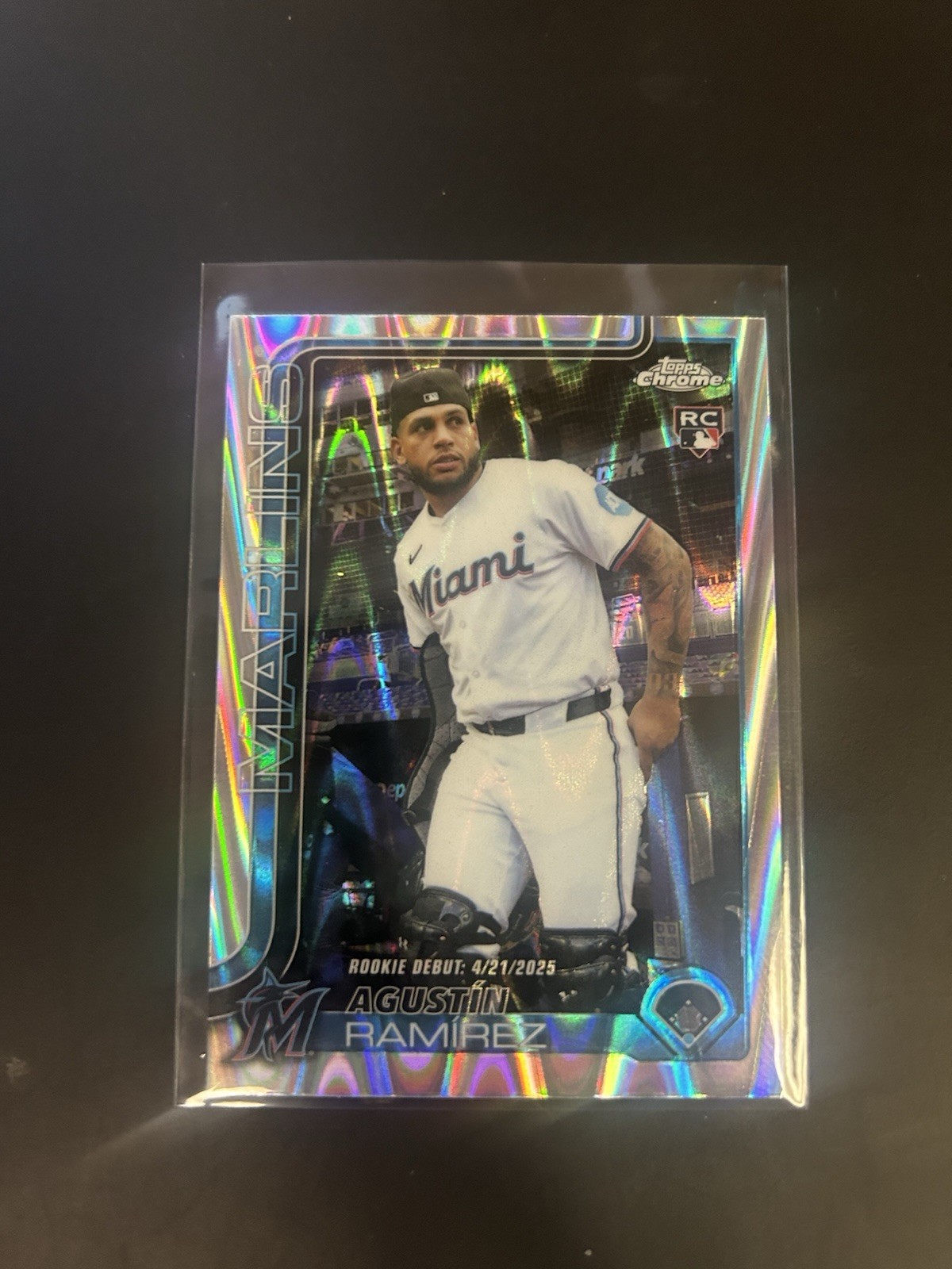 2025 Topps Chrome Update Agustin Ramirez RAYWAVE Refractor #USC38 RC Debut