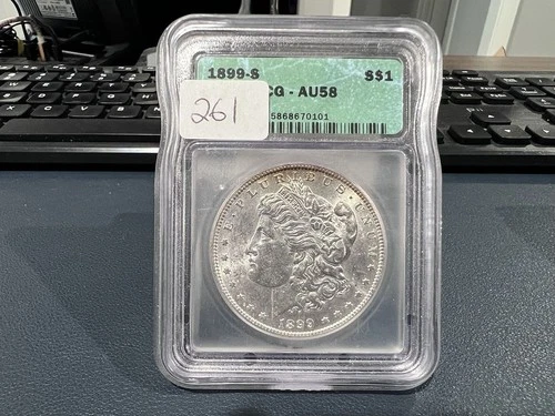 1899-S $1 Morgan Silver Dollar ICG AU58 (BEJ)