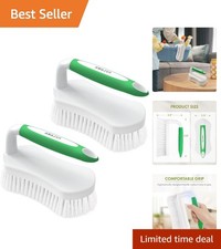 Ergonomic Multi-Surface Cleaning Brushes - Stiff Bristles Comfortable Grip