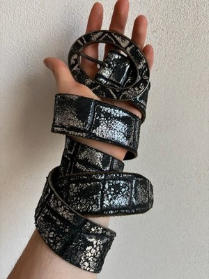 Vintage streetwear Hysteric Japanese Style Washed Real Leather Belt 90s y2K