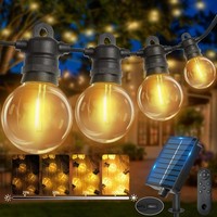 Lichterkette Garten Solar LED AußEn Wetterfest Mit Fernbedienung 10M 19 Lampen