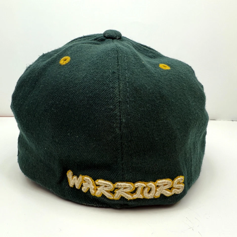 Warriors Baseball Hat Cap Embroidered Zephyr Green Yellow Fitted Men Size M/L - Image 3 of 4