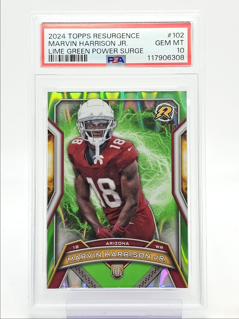 Marvin Harrison Jr. Topps Resurgence #102 Lime Green Power Surge