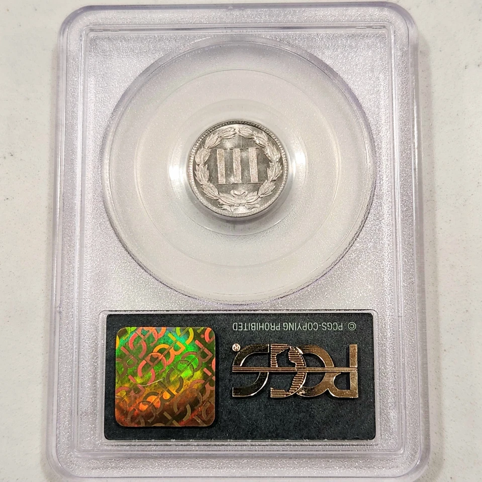 1886 3CN Nickel ~ PCGS PR65 CAC In OGH ~ Three Cent Obsolete US Mint Coin - Image 2 of 2