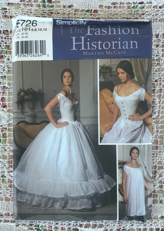 Simplicity Pattern 5726 Gone with the wind Costume Collection Historical Uncut - Image 2 of 4