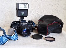 Vintage PRAKTICA BC1 35mm film SLR camera kit with lens and extras