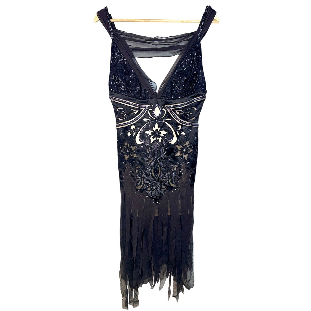 black and silver beaded dress Black and Silver One Shoulder Beaded Dress 06561