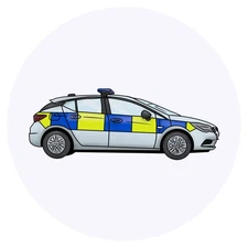 24 x 'UK Police Car' Stickers (SK00053058)