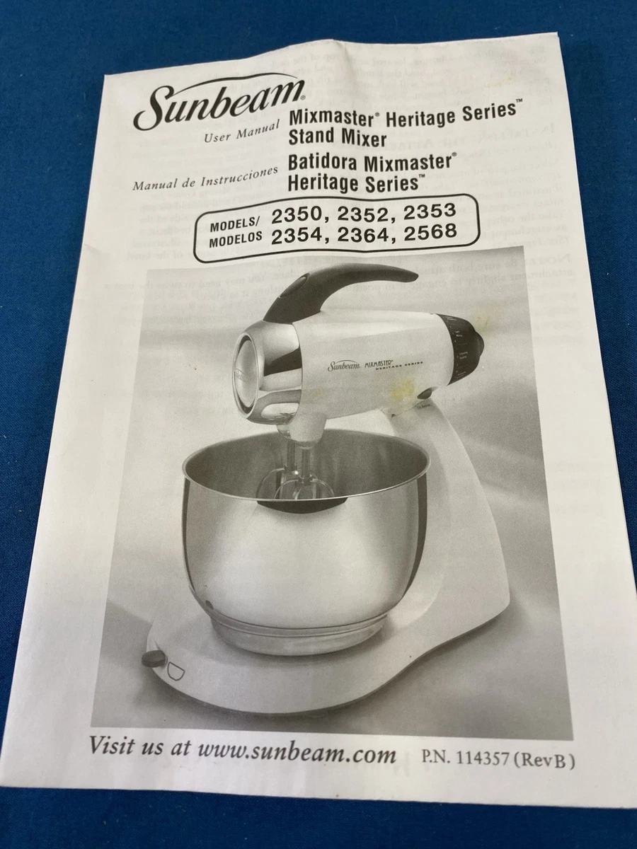 sunbeam mixmaster manual products for sale | eBay