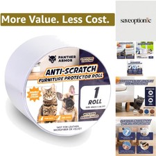 Extra Long Roll Cat Scratch Furniture Protector Tape   Single-Sided Anti-Scra...