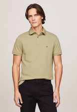 Tommy Hilfiger Men Slim Fit 1985 Polo Faded Olive Size L
