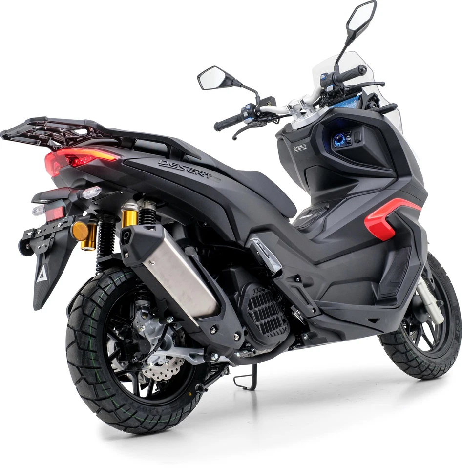 Motorroller 125 ccm Burnout QS125 ADV Mattschwarz (Desert) - Bild 4 von 4