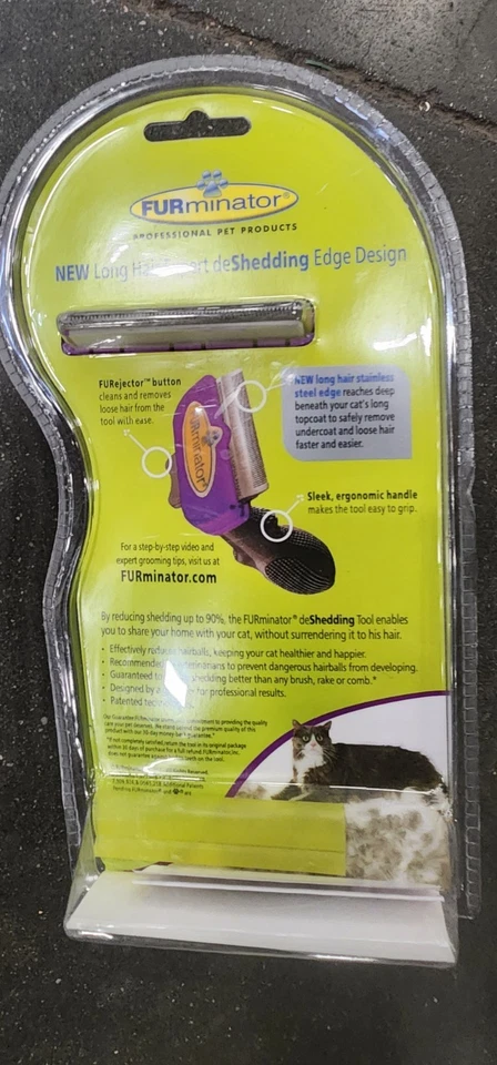 Herramienta de deshedding FURminator pelo largo gato mediano/grande Foto 2 de 3
