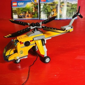 LEGO CITY: Jungle Cargo Helicopter (60158) With Minifigures And Instructions.