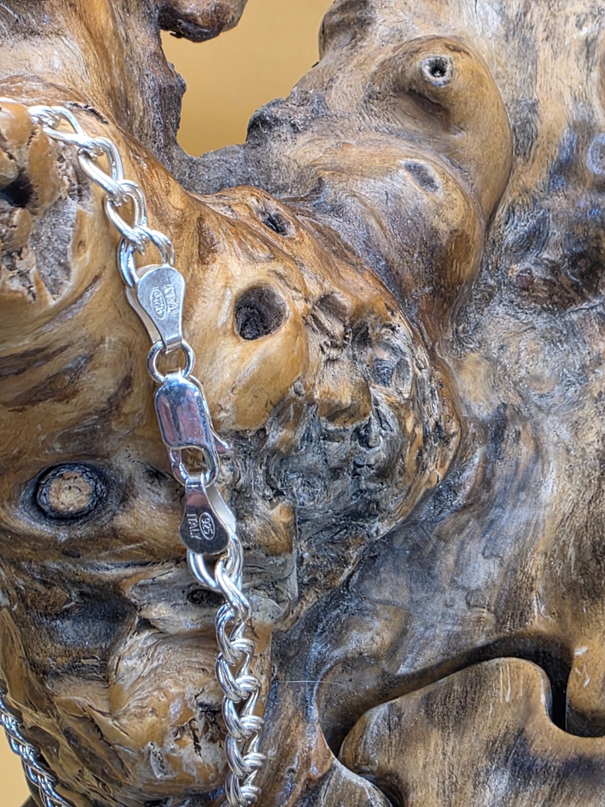 Sterling Silver 7mm Solid Double Link Charm Brace… - image 8