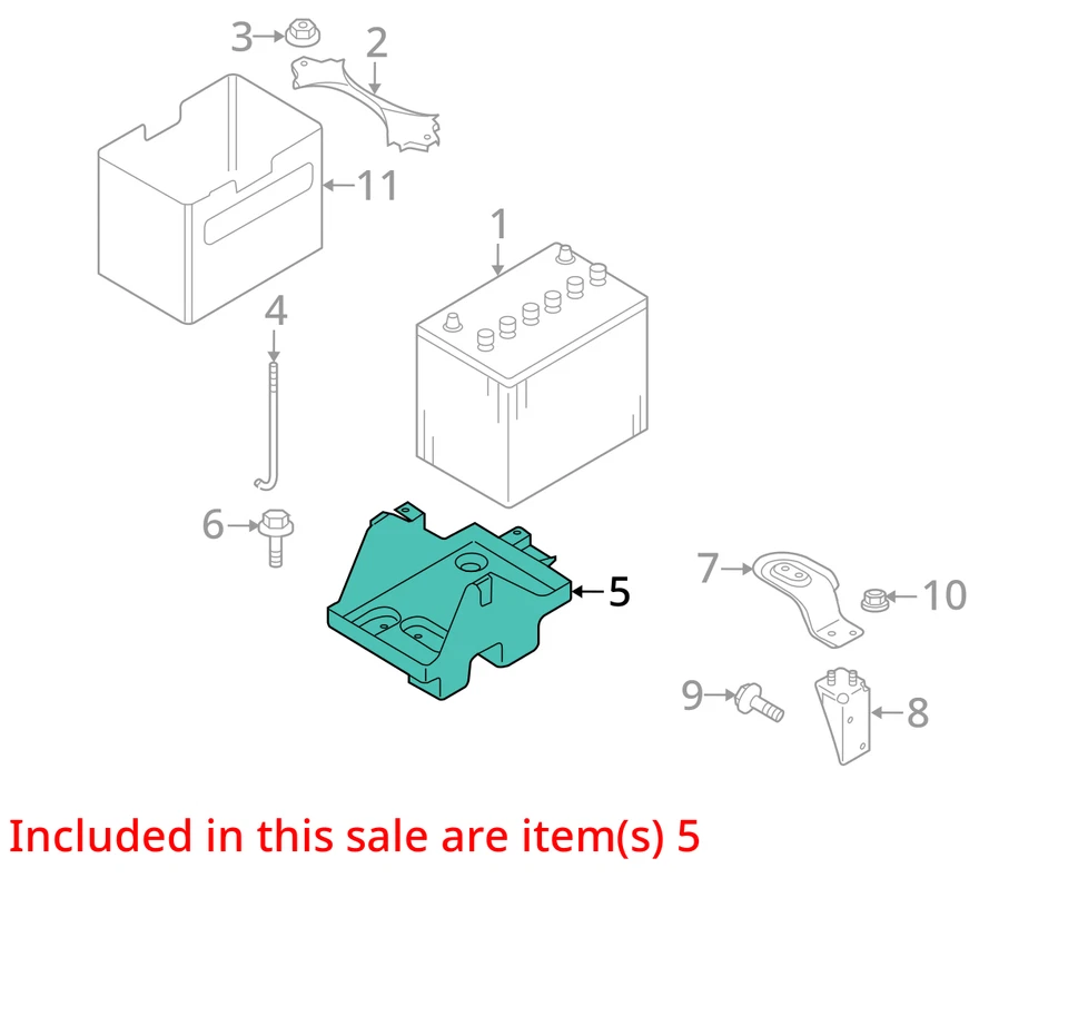 Se adapta a MAZDA CX9 2007-2015 3,7 L soporte de bandeja de batería L20656041F OEM Foto 4 de 4