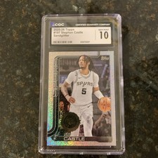 2025-26 Stephon Castle Topps Foil Logo Sandglitter All-Rookie Team CGC 10 Spurs