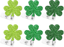 St. Patrick's Day Badge Reel Set - 6 Retractable ID Holders with Clips