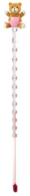 Babyflaschenthermometer Bär Rosa Glas Babyflasche Babytee Temperatur Thermometer