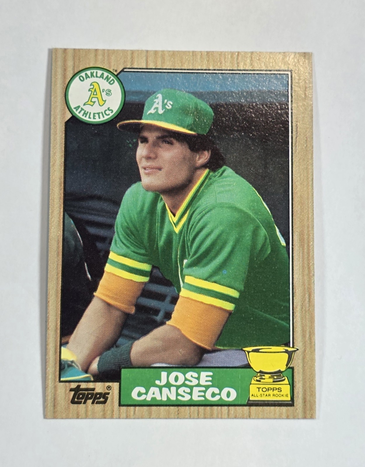 1987 Topps - Jose Canseco #620 Oakland Athletics Baseball All-Star Rookie