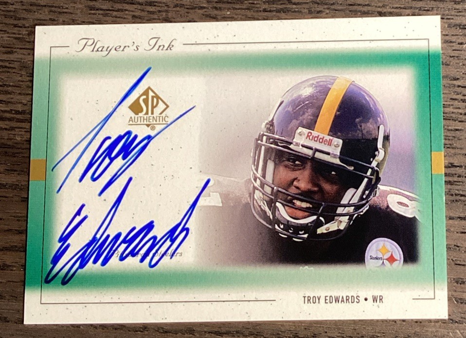 Troy Edwards SP Authentic Player's Ink #TEA Base