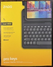 ZAGG Pro Keys Wireless Keyboard Case For iPad Pro 12.9" 6th/5th/4th Gen - Black