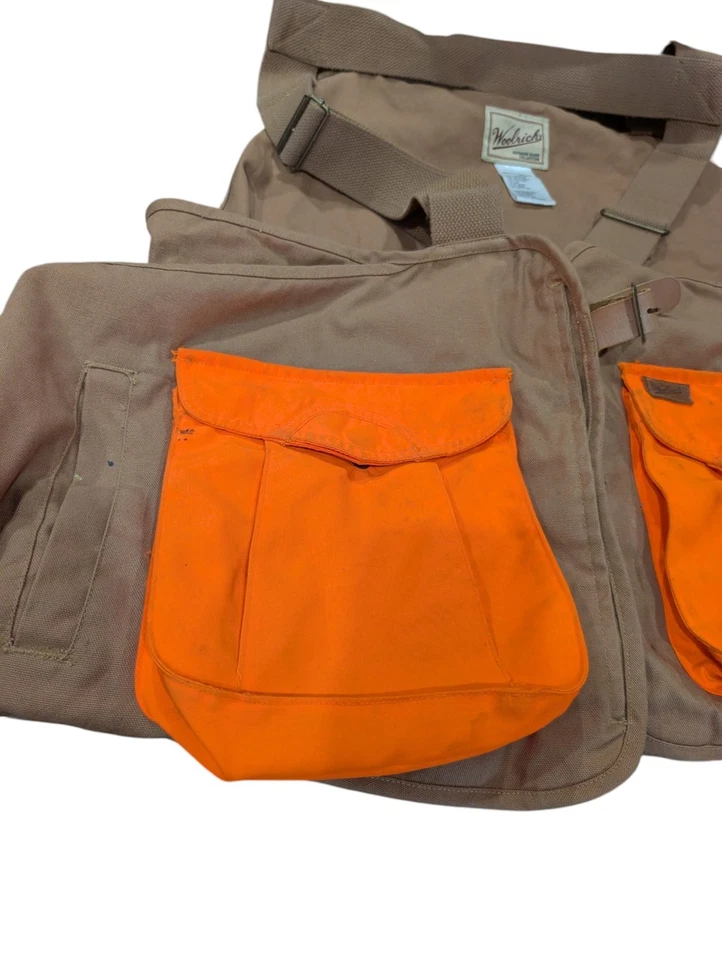 Men’s Woolrich Game Hunting Vest Tan Duck Canvas Brown Size 2XL - (50-52) 5525WT - Image 3 of 4