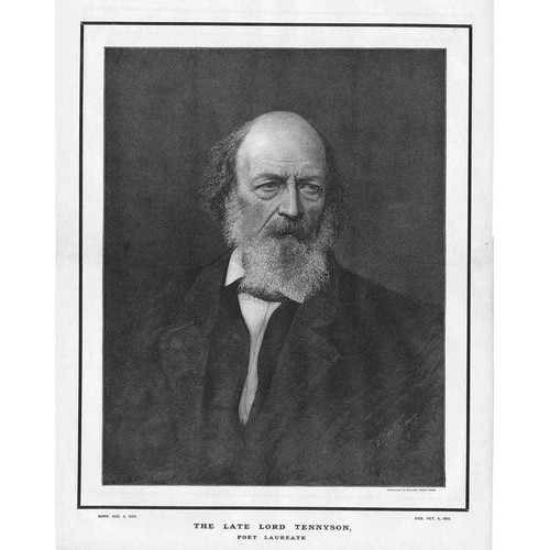 The Late Lord Tennyson Poet Laureate - Antique Print 1892