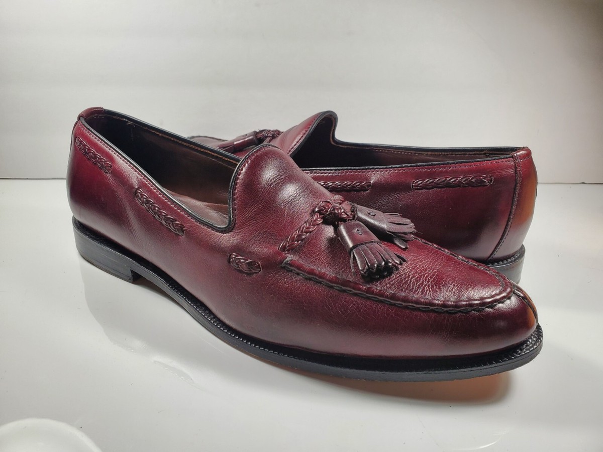 Allen Edmonds The Adams Independence Collection Burgundy Loafers Tassle Sz 10 D Allen Edmonds Grayson Tassel Penny Loafers Shoes Style #8297  main image 3