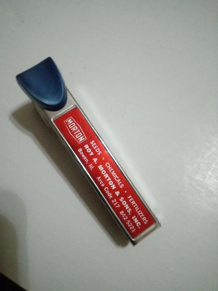 Grapadora/eliminador de grapas de publicidad pequeña vintage EE. UU. excelente estado de funcionamiento Foto 2 de 4