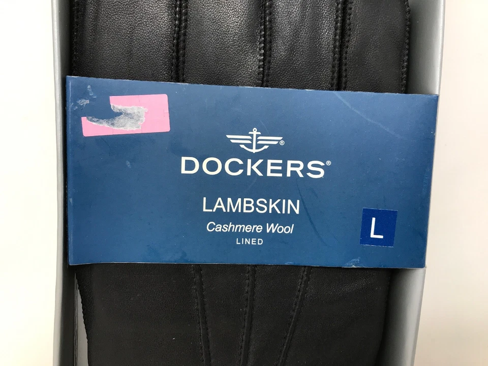 NUEVO DE LOTE NUEVO Guantes de Cuero Negros para Hombres Lana de Cachemira Piel de Cordero L Conducción Grande Foto 2 de 4