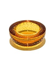 Mid-Century Whitefriars Amber-Coloured Controlled Bubble Glass Ashtray/Bowl