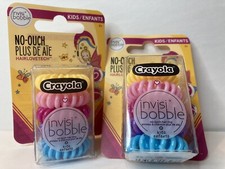 Invisibobble Crayola HairLoveTech No-Ouch Kids Hair Rings Spirals 5 Ct Lot of 2