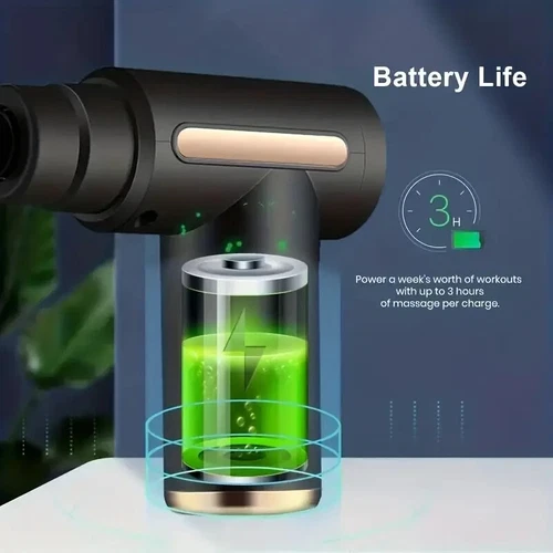 Massage Gun Deep Tissue Percussion Massager Pain Relief Muscle LCD 6 Speed Body - Bild 7 von 13