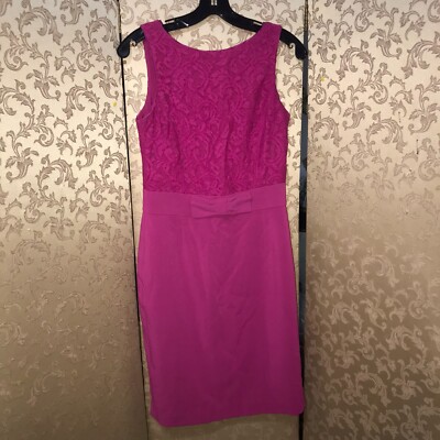Banana Republic Hot Pink Magenta Lace Bow Sleeveless Sheath Dress Size 2 | eBay Banana Republic Hot Pink Magenta Lace Bow Sleeveless Sheath Dress Size 2 | eBay