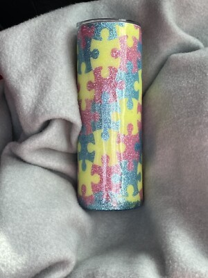 20 oz stainless steel autism tumbler