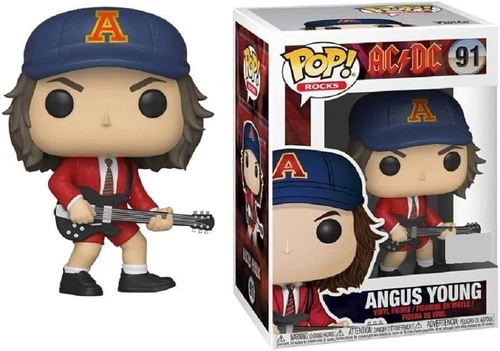 Funko Pop Vinyl Angus Young (RED) - # 91 (AC/DC) Sealed (ROCKS) NEW Very Rare