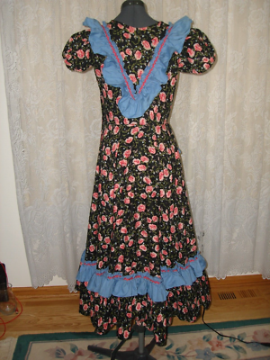 Vintage Nice DONNELL'S Of Denver 70's Multicolor Cotton Full Long Dress  Size 14 | eBay