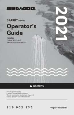 Sea-Doo Owners Manual Book 2021 Spark 900 ACE - 60